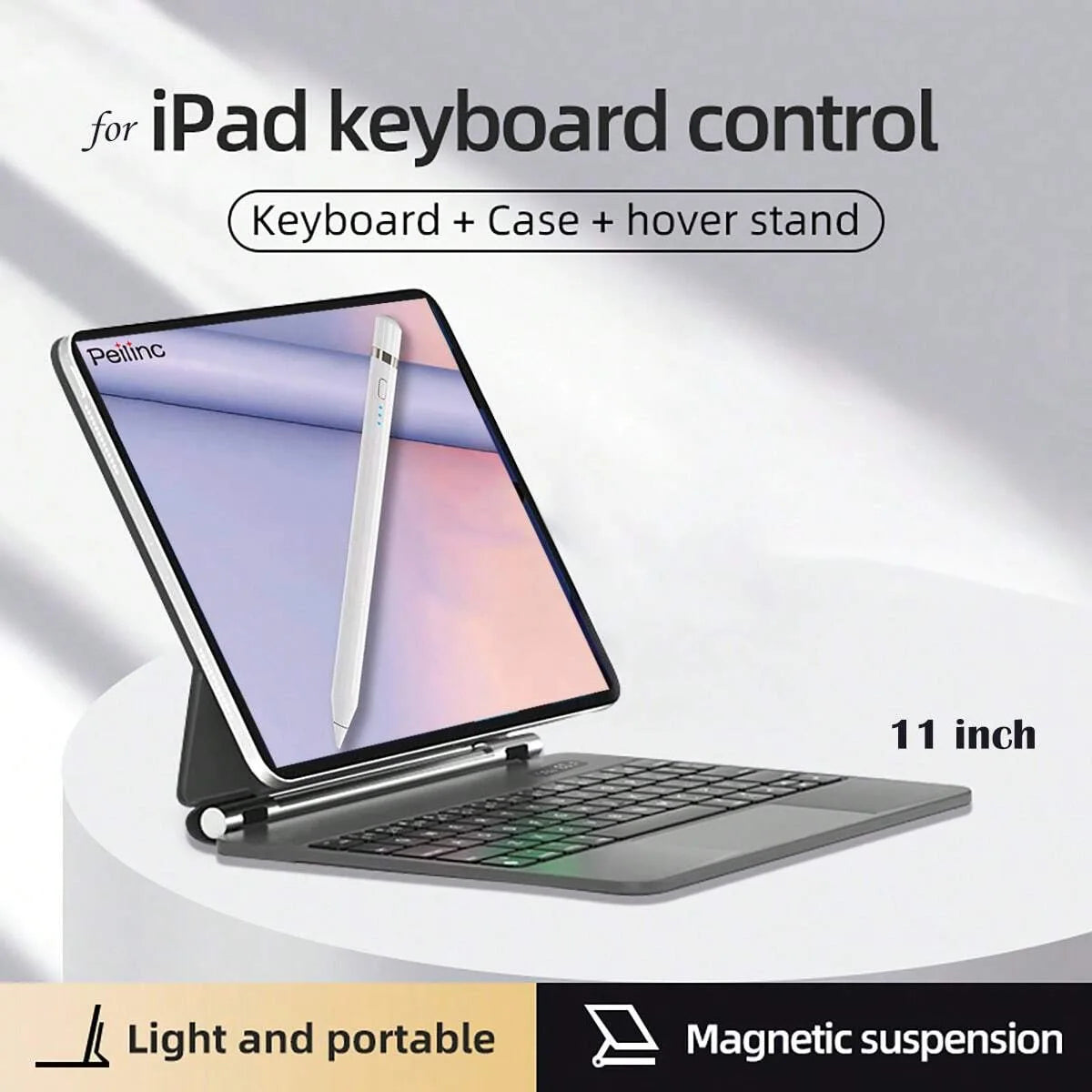 Magic Keyboard for Ipad Keyboard for Ipad Pro 11 13 Air 4 5 6 7 Trackpad Gesture Keyboard Case Magnetic Stand Backlight WY10