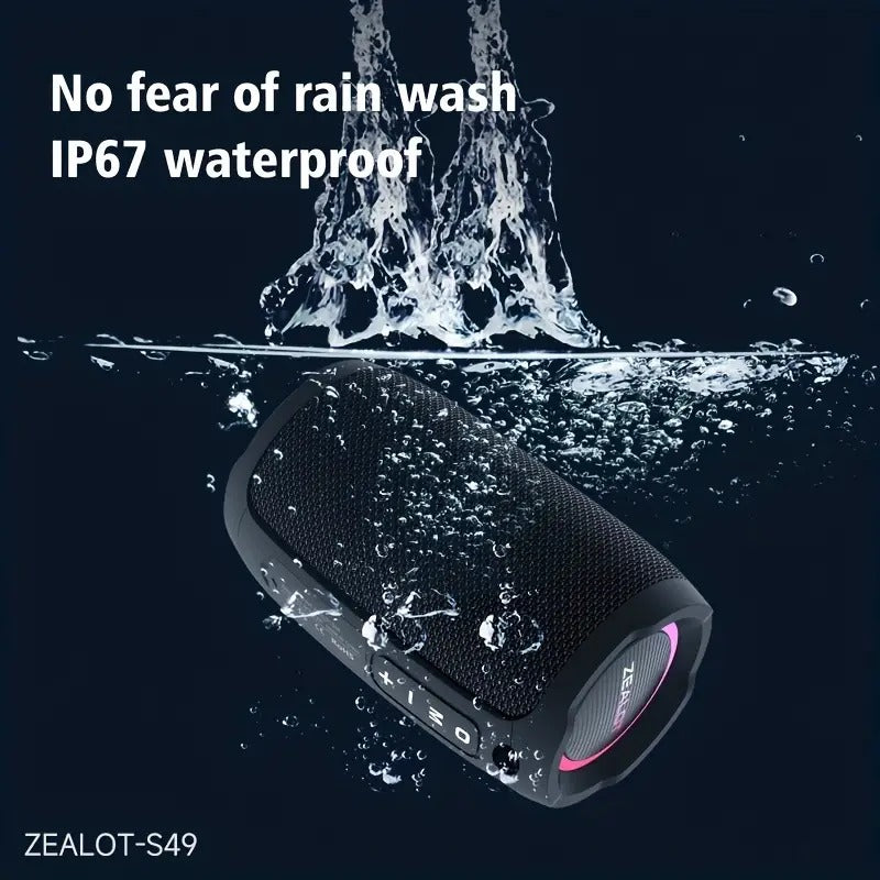 Portable Waterproof Bluetooth Subwoofer Speaker with Bass