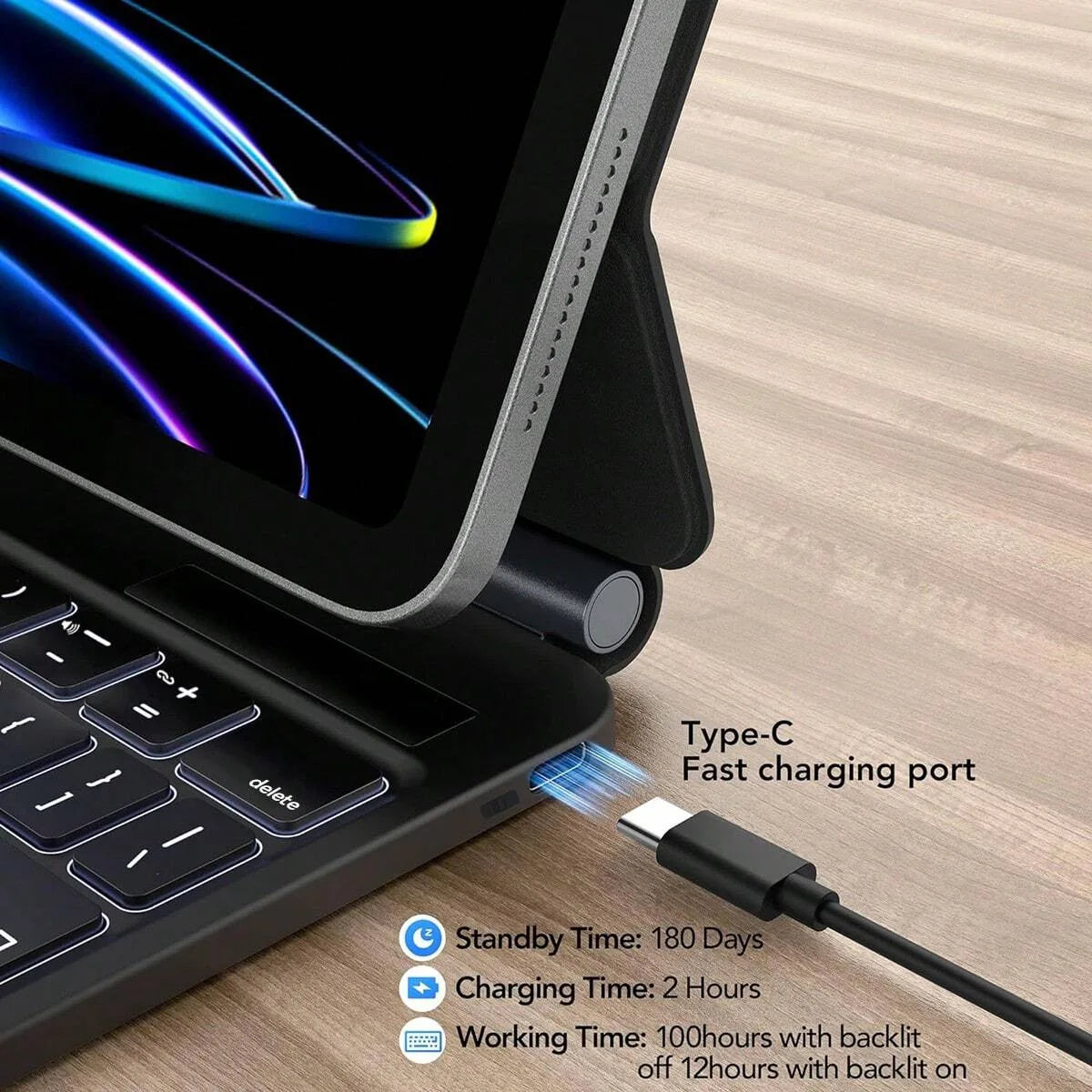 Magic Keyboard for Ipad Keyboard for Ipad Pro 11 13 Air 4 5 6 7 Trackpad Gesture Keyboard Case Magnetic Stand Backlight WY10